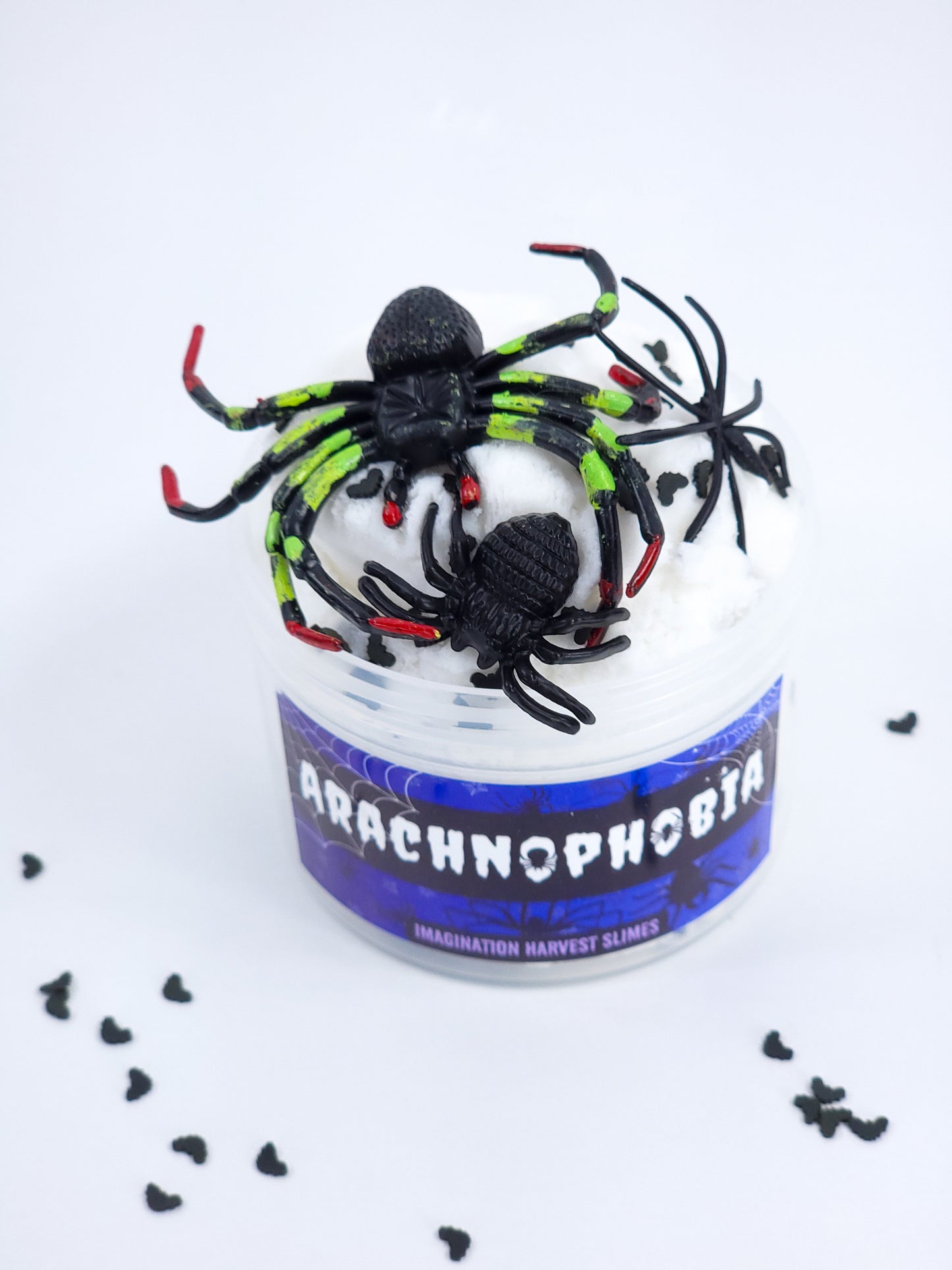 Arachnophobia Cloud Slime - Unscented Slime with Spiders