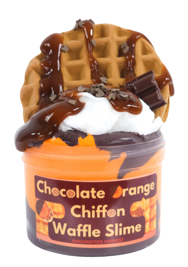 Waffle Slime Kit - Chocolate Orange Chiffon Slime
