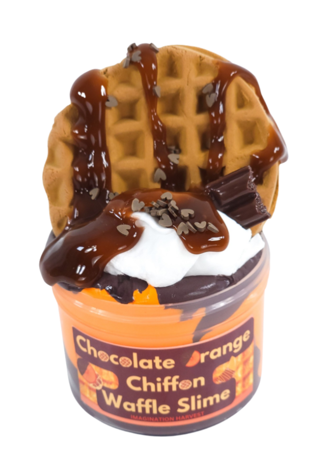 Waffle Slime Kit - Chocolate Orange Chiffon Slime