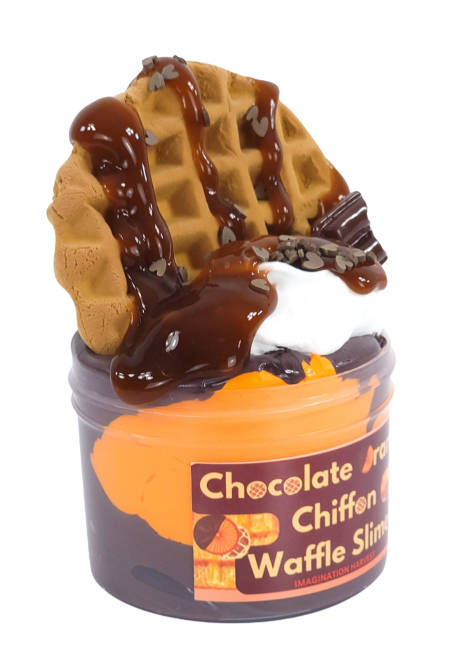 Waffle Slime Kit - Chocolate Orange Chiffon Slime