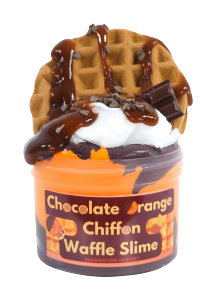 Waffle Slime Kit - Chocolate Orange Chiffon Slime