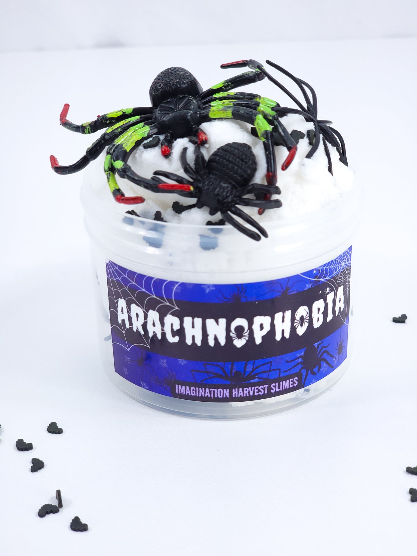 Arachnophobia Cloud Slime - Unscented Slime with Spiders