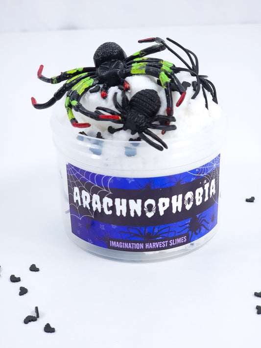 Arachnophobia Cloud Slime - Unscented Slime with Spiders
