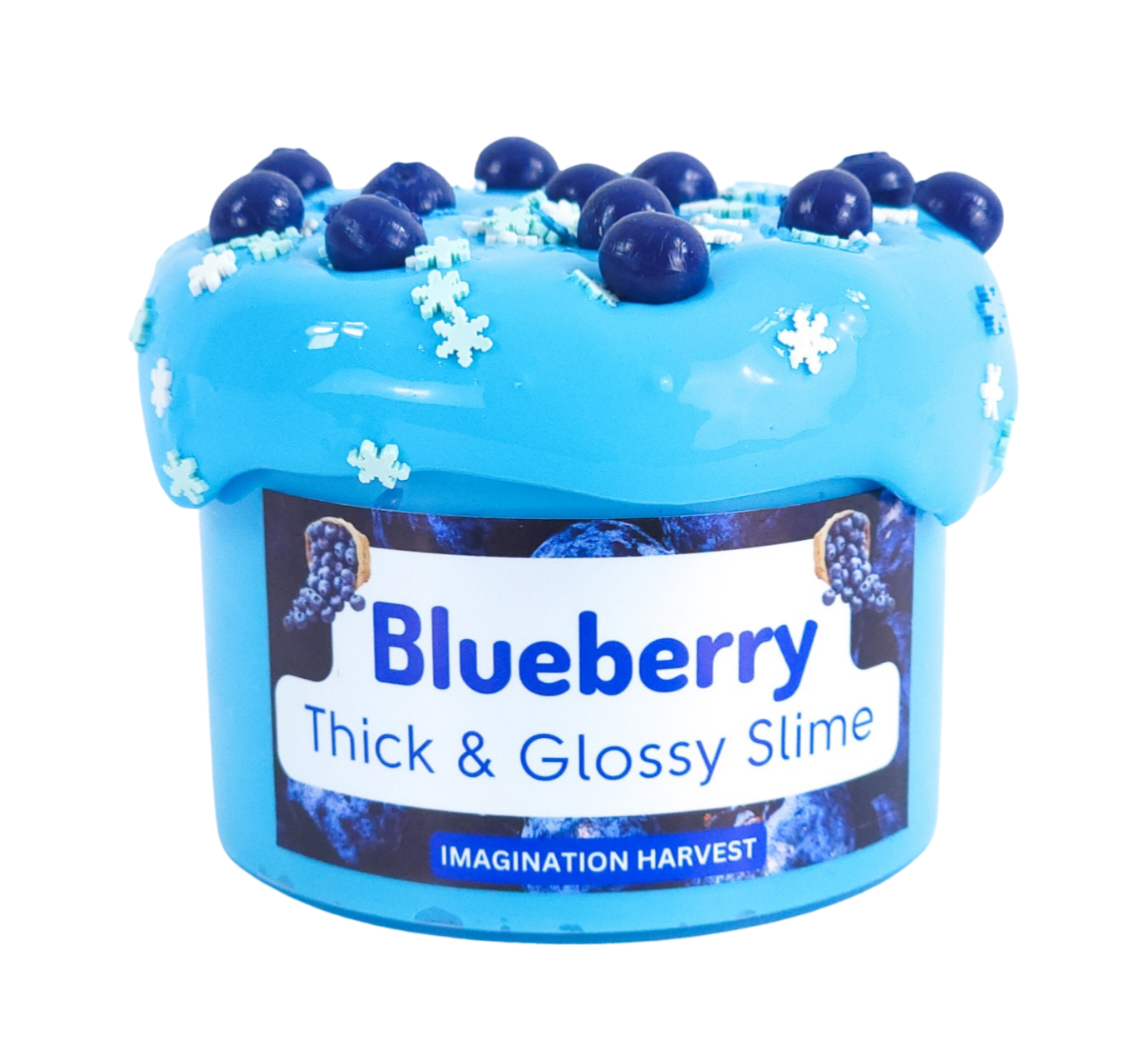 Blueberry Slime - Thick and Glossy Crunchy Slime