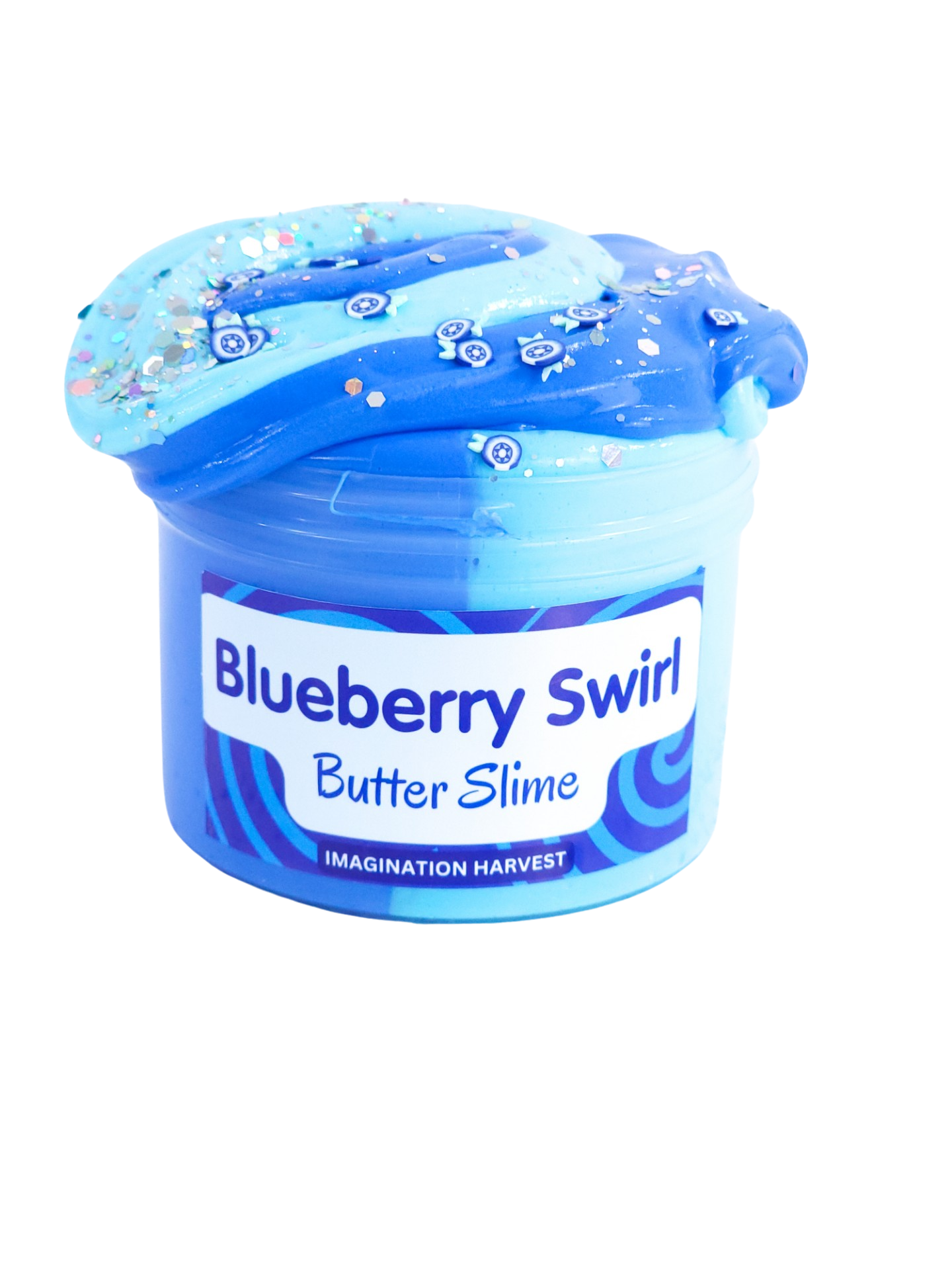Blueberry Swirl Butter Slime