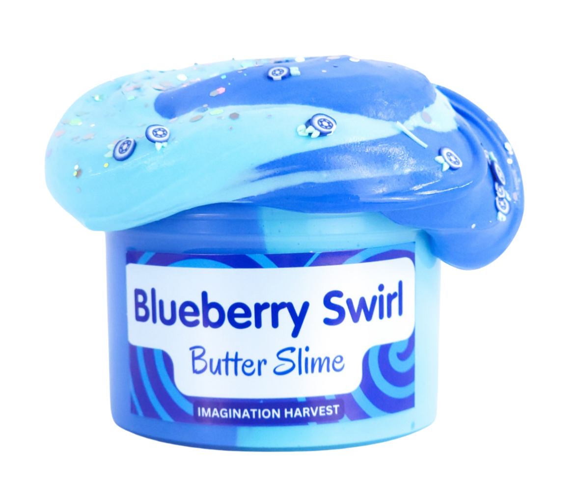 Blueberry Swirl Butter Slime